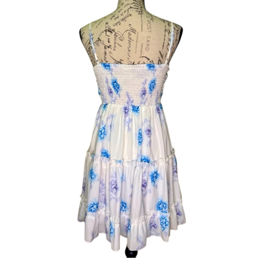 Floral Mini Smocked Sun Dress for Women Size S Small - Picture 5 of 16